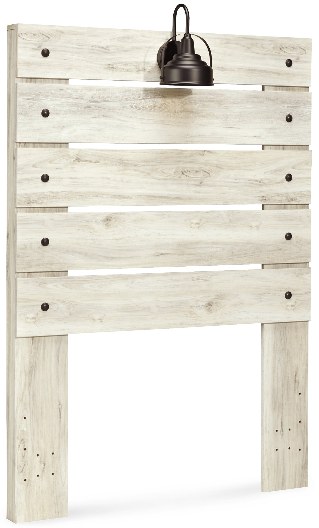 Cambeck Twin Panel Headboard Bed with Mirrored Dresser in Whitewash from Ashley - Luna Furniture