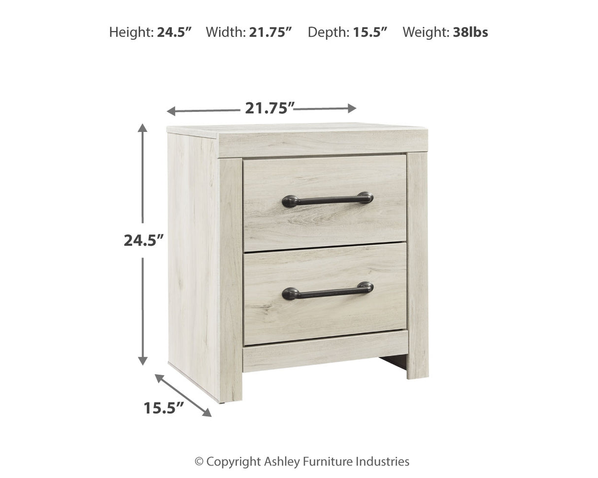 Cambeck Whitewash Queen Panel Storage Bed, Dresser, Mirror, 2 Chests and 2 Nightstands from Ashley - Luna Furniture