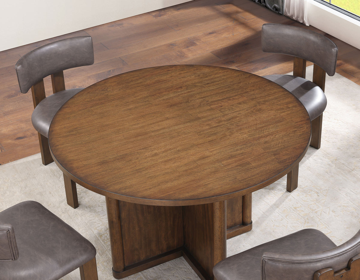 Cambridge Burnished Chestnut 47.25ā³ Round Dining Table from Steve Silver - Luna Furniture