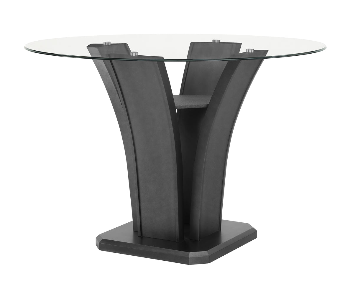 Camelia Dove Gray Round Counter Height Table from Crown Mark - Luna Furniture