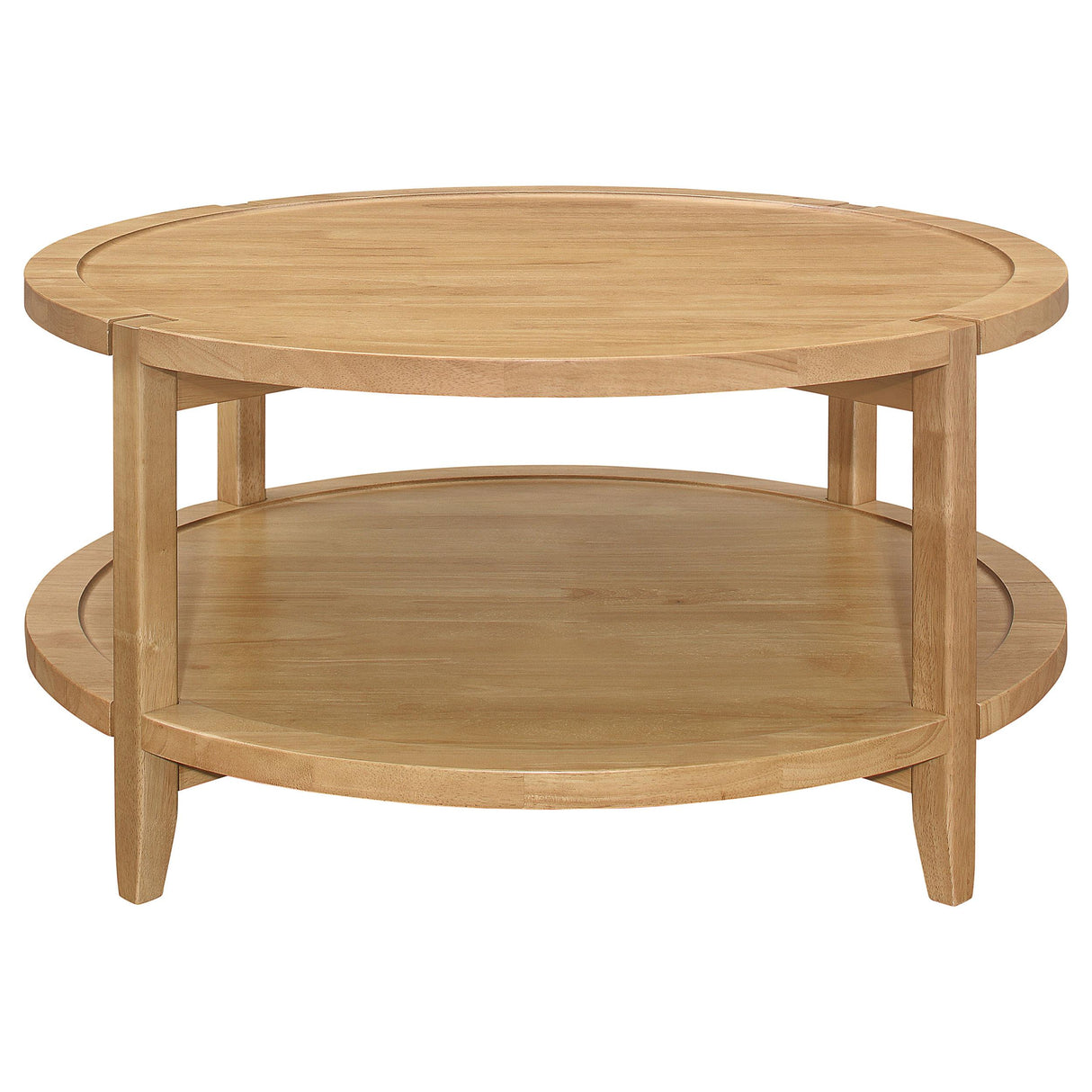 Camillo Maple 2-Piece Round Coffee and End Table Set from Coaster - Luna Furniture