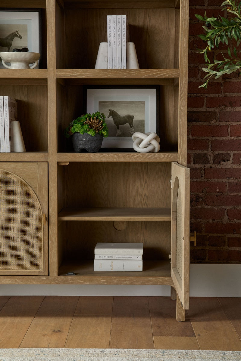 Cane Storage Bookcase from Essentials For Living - Luna Furniture