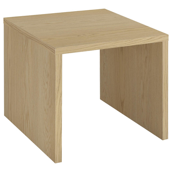 Canoga Light Oak Engineered Wood Accent Side End Table