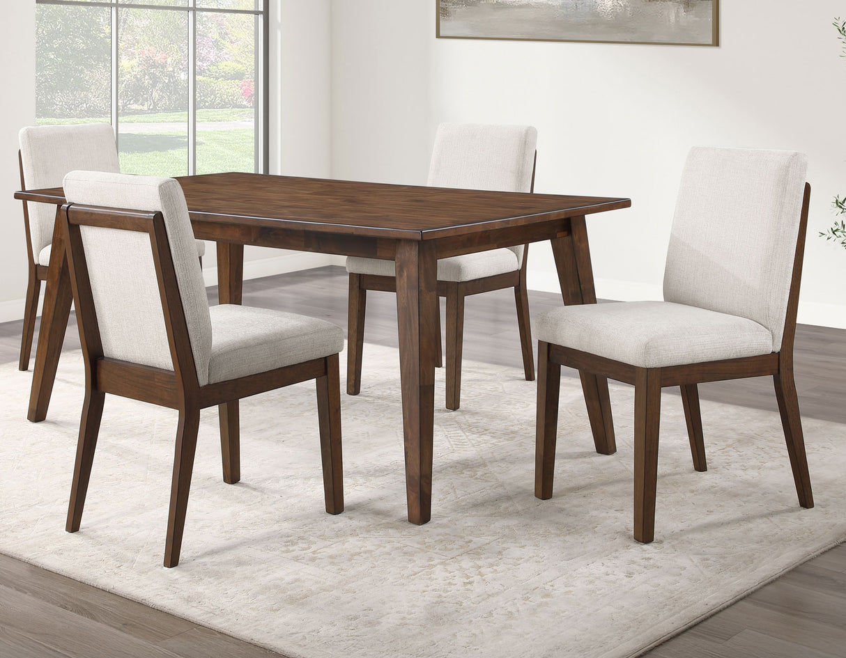 Canton Mocha 5-Piece Upholstered Dining Set from Steve Silver - Luna Furniture