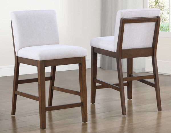 Canton Mocha Upholstered Counter Stool, Set of 2