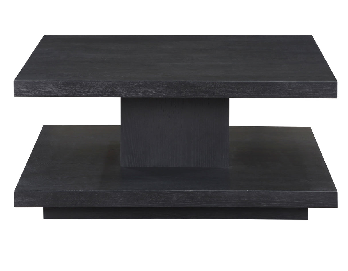 Canyon Cocktail Table with Casters, Black from Steve Silver - Luna Furniture