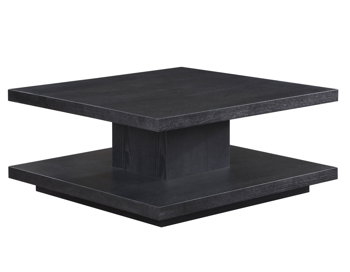Canyon Cocktail Table with Casters, Black from Steve Silver - Luna Furniture