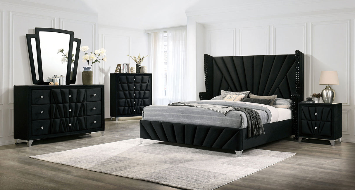 Carissa Black Chest from Furniture of America - Luna Furniture