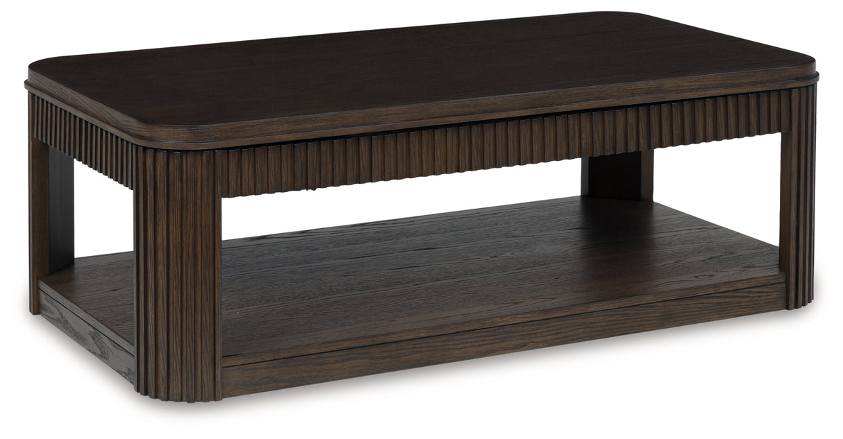 Carlibrie Warm Brown Lift-Top Coffee Table from Ashley - Luna Furniture