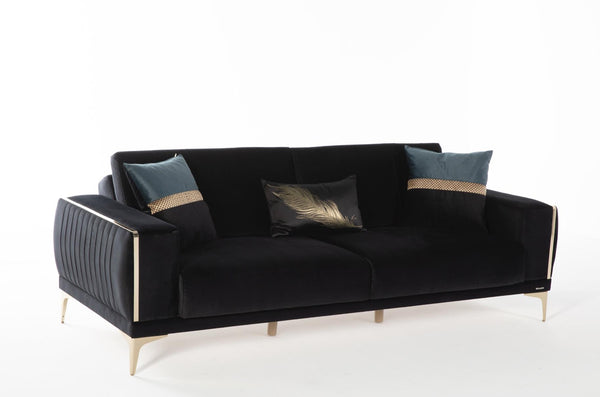Carlino Napoly Black Loveseat