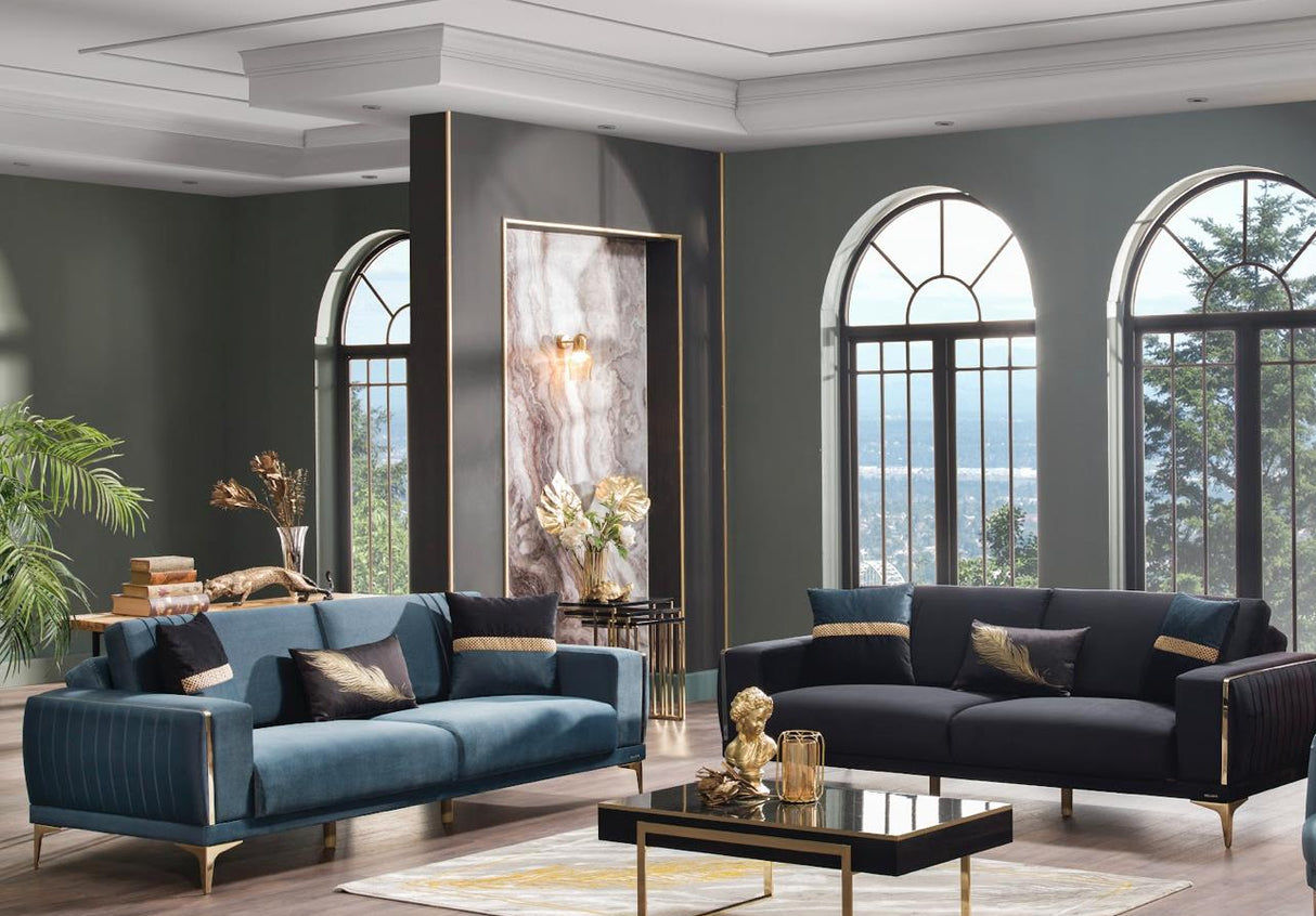 Carlino Napoly Green Living Room Set from Bellona - Luna Furniture
