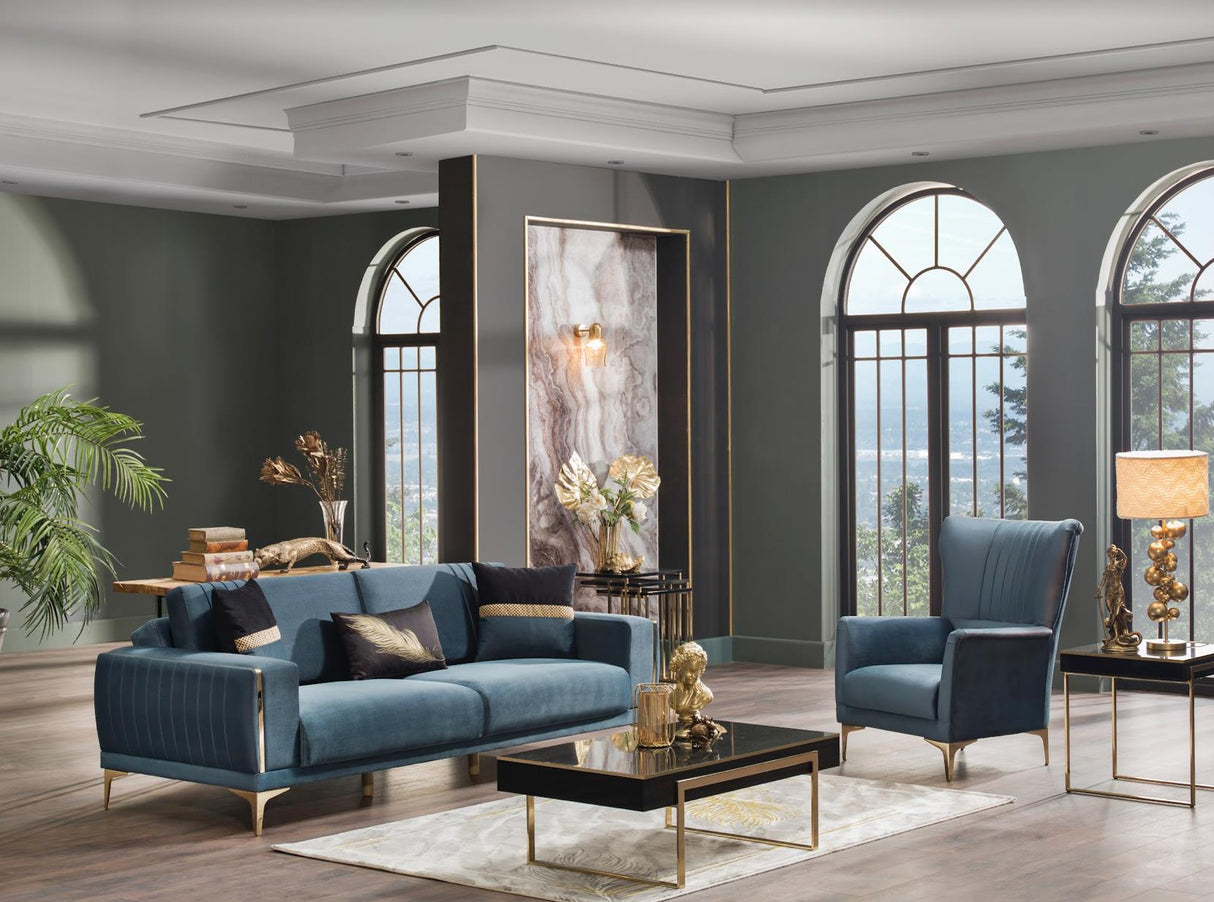 Carlino Napoly Green Living Room Set from Bellona - Luna Furniture