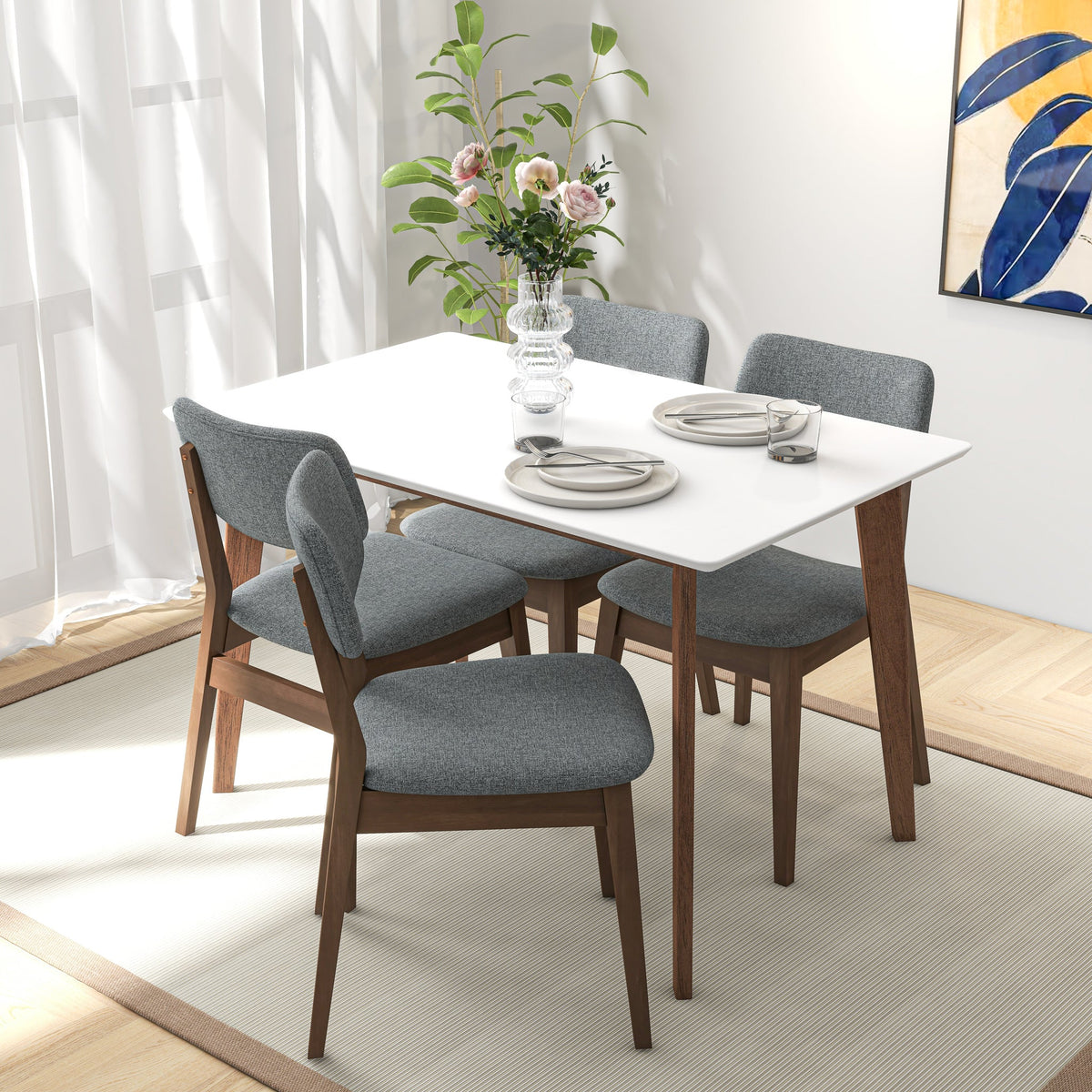Carlos White Small Dining Table from Ashcroft Furniture - Luna Furniture