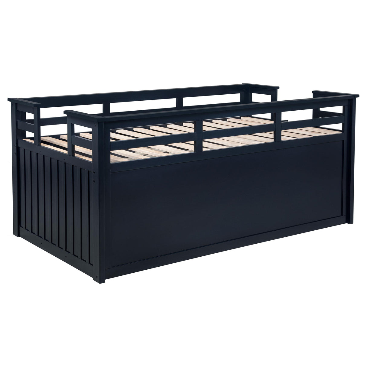 Carlsbad Navy Blue Wood Twin Captains Bed With Trundle from Coaster - Luna Furniture