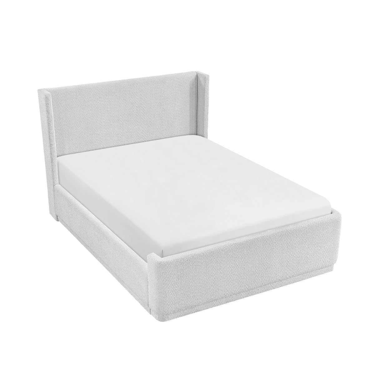 Carmel Light Gray Queen Platform Bed from Homelegance - Luna Furniture
