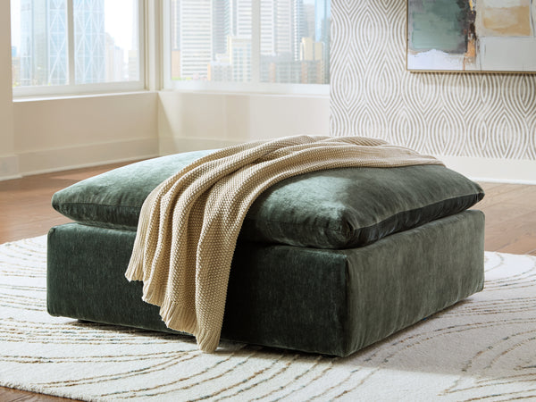 Carriage View Jade Oversized Accent Ottoman
