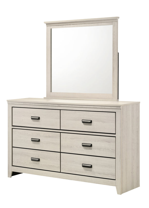 Carter White Dresser Mirror (Mirror Only)
