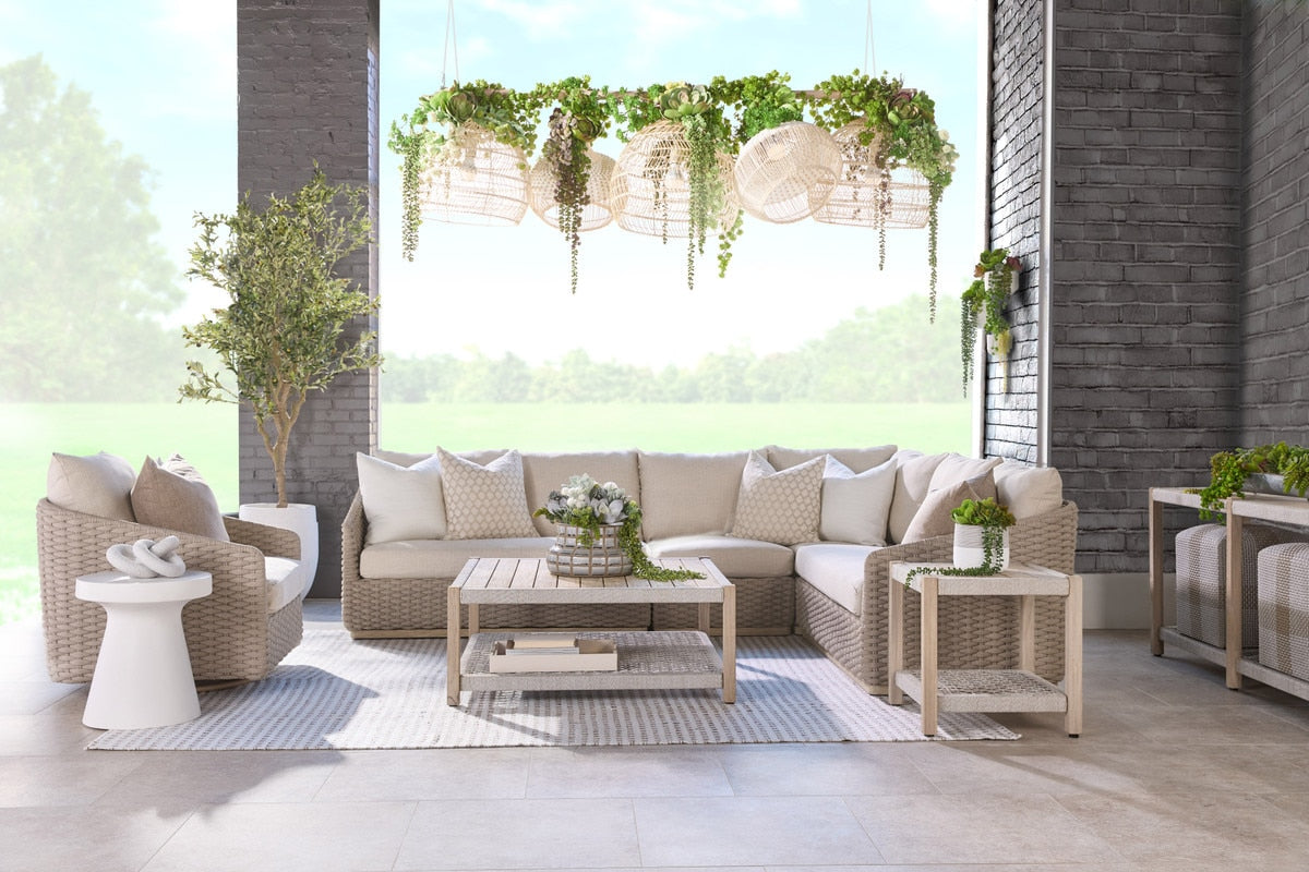 Caspian Outdoor Modular Right Facing 1-arm Sofa from Essentials For Living - Luna Furniture