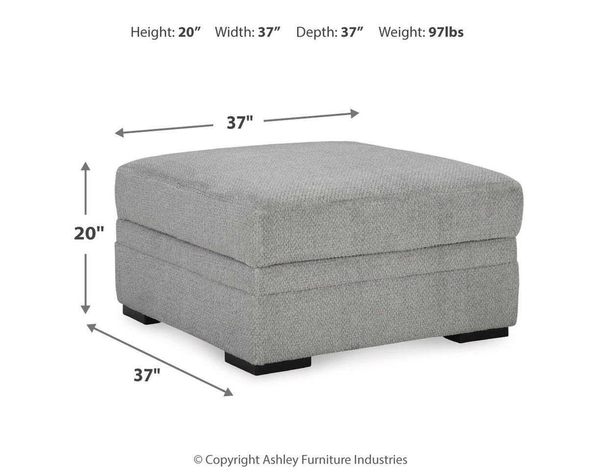 Casselbury Cement 2-Piece Sectional with Ottoman from Ashley - Luna Furniture