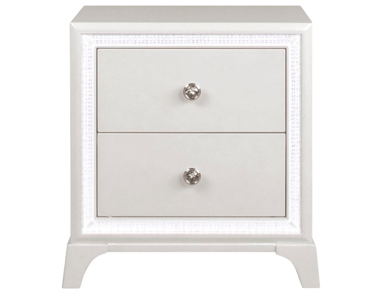Cassie Illuminating Pearl Bedroom Set from Steve Silver - Luna Furniture