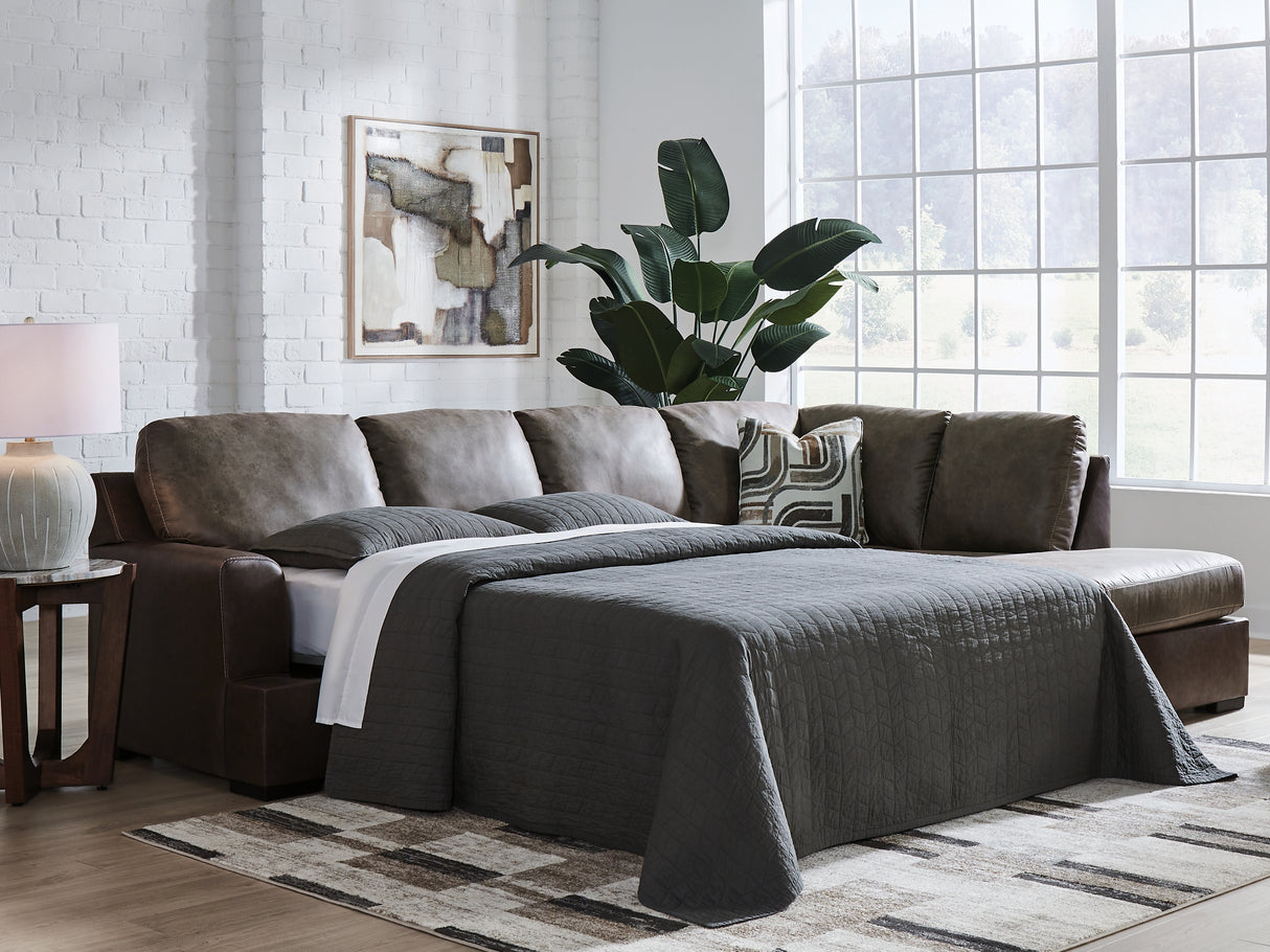 Castille Way Fossil 2-Piece LAF Sleeper Sectional with Chaise from Ashley Furniture - Luna Furniture