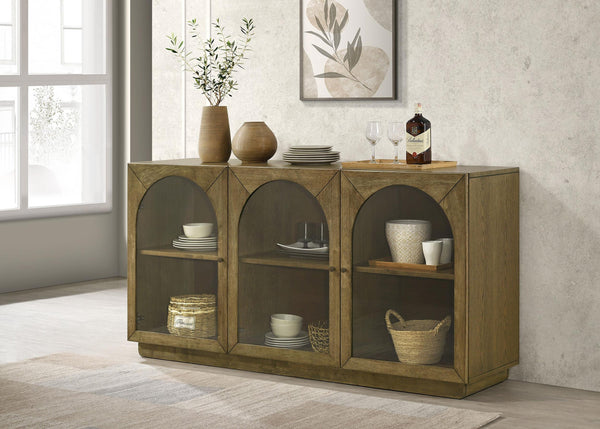 Castlewood Brown Oak Dining Sideboard Buffet Server