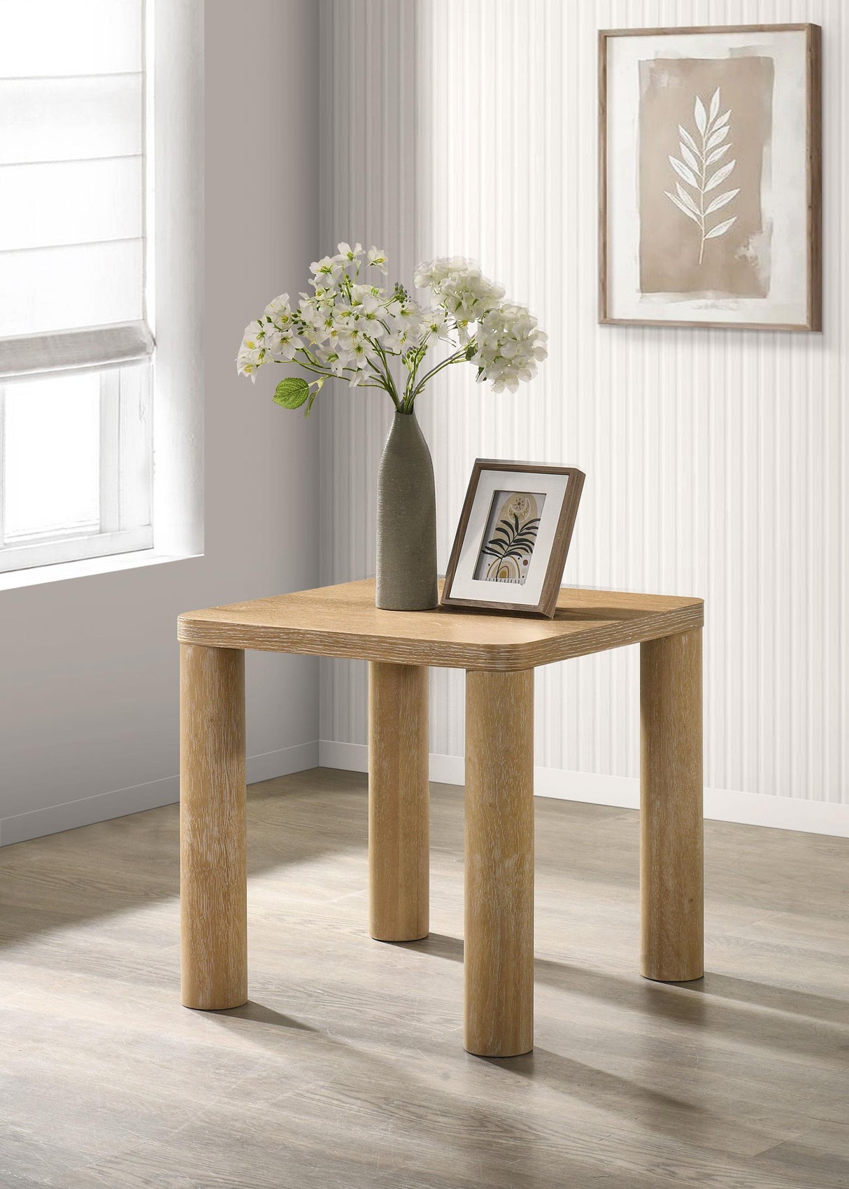Castlewood Light Oak Engineered Wood Accent Side End Table from Coaster - Luna Furniture