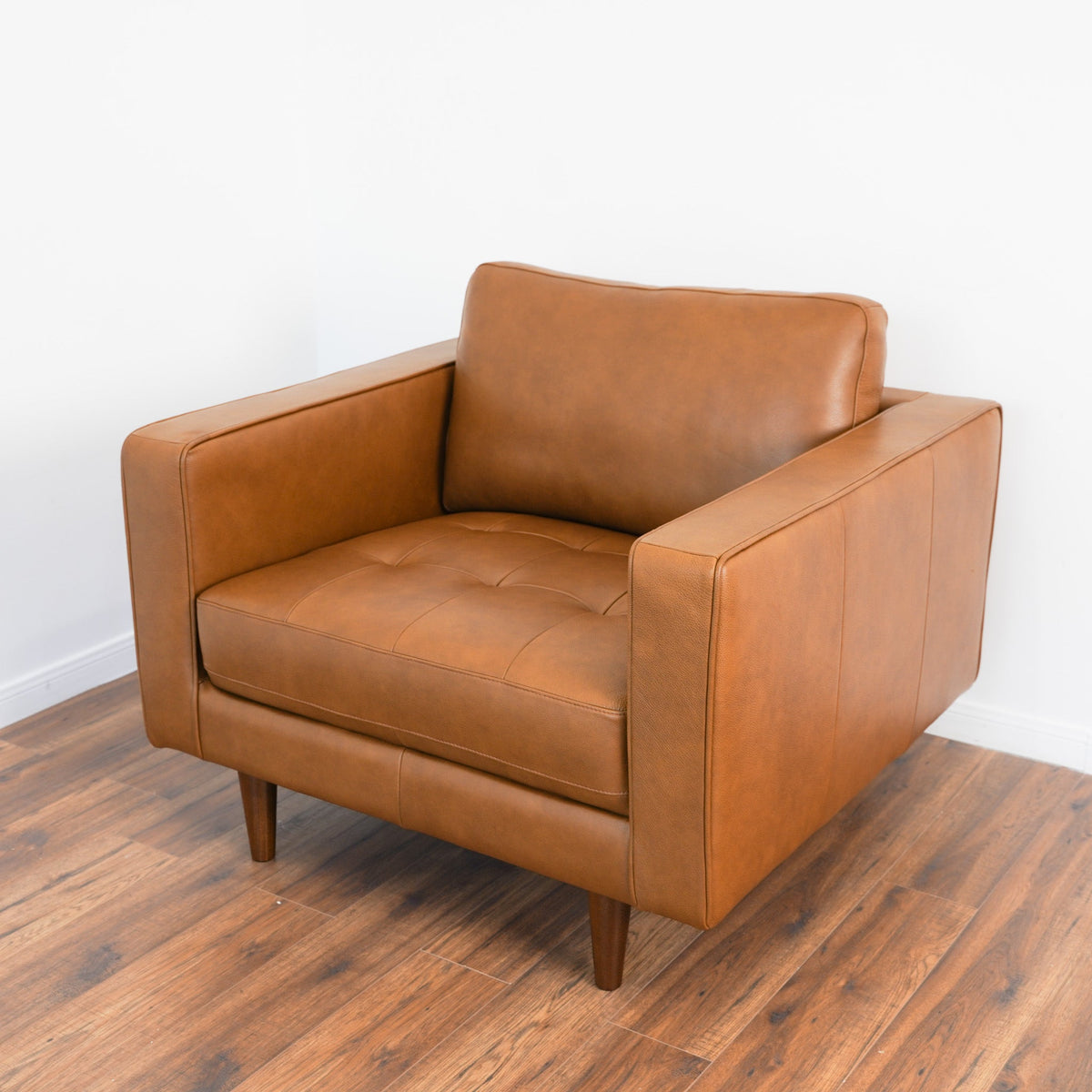Tessa Tan Leather Lounge Chair from Ashcroft Furniture - Luna Furniture