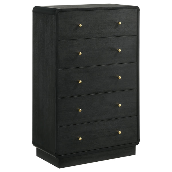 Cavelle Black 5-Drawer Chest