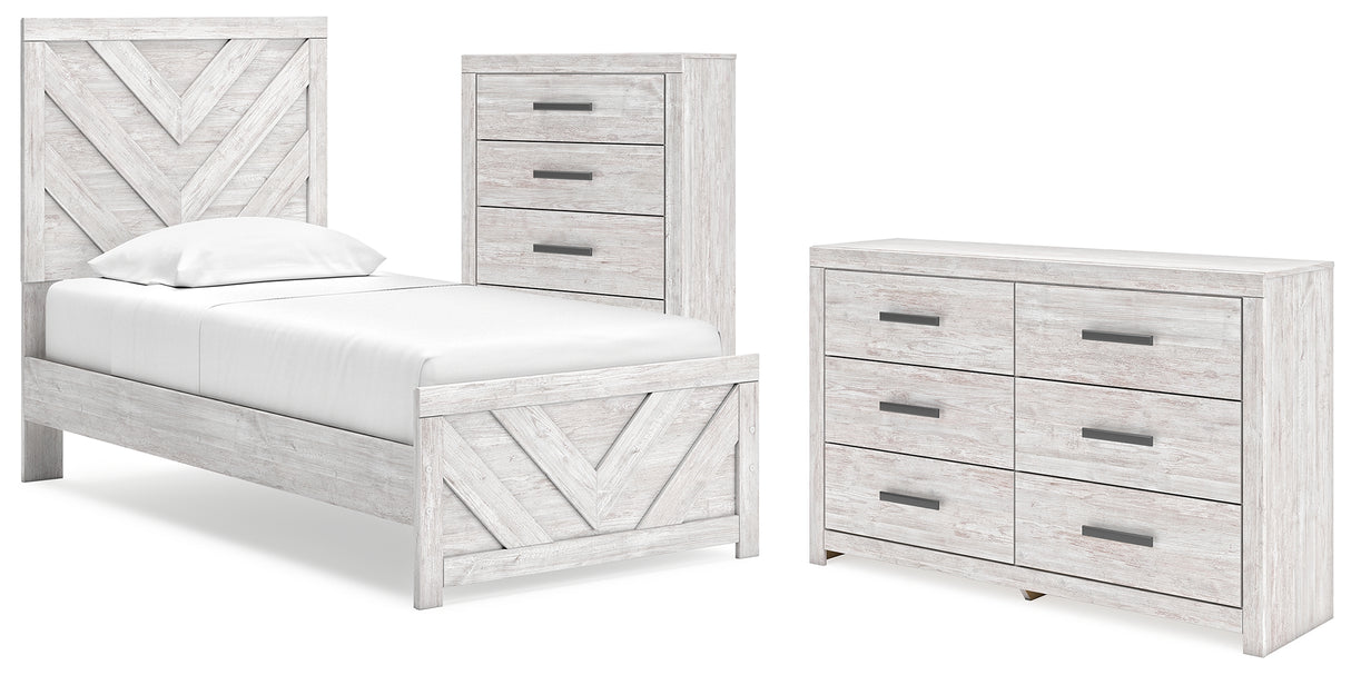 Cayboni Twin Panel Bed, Dresser and Chest from Ashley - Luna Furniture