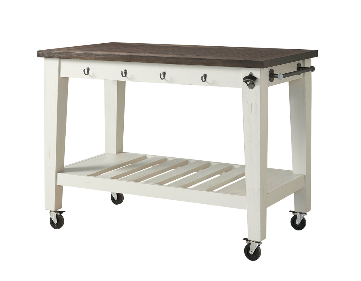Cayla Dark Oak/White Counter Height Dining Set from Steve Silver - Luna Furniture