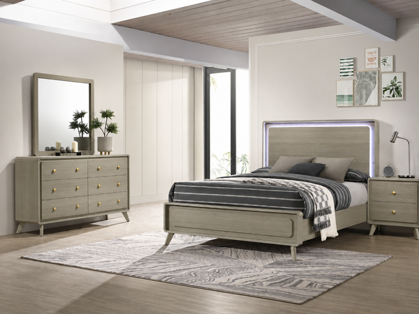 Rainier Gray 4-Piece Queen Bedroom Set
