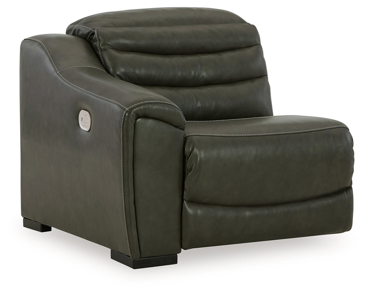 Center Line 2-Piece Power Reclining Loveseat with Recliner in Dark Gray from Ashley - Luna Furniture