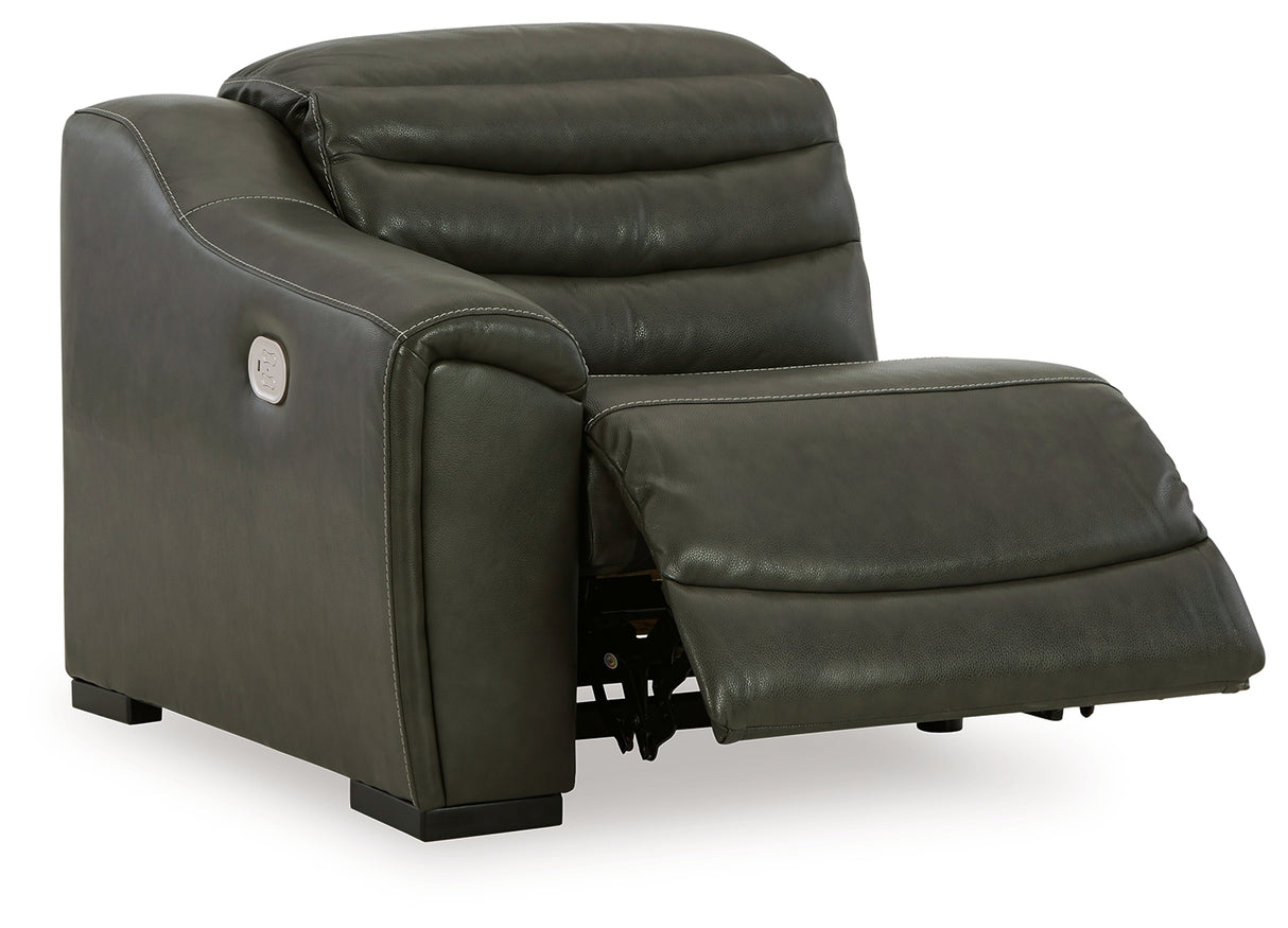 Center Line 2-Piece Power Reclining Loveseat with Recliner in Dark Gray from Ashley - Luna Furniture