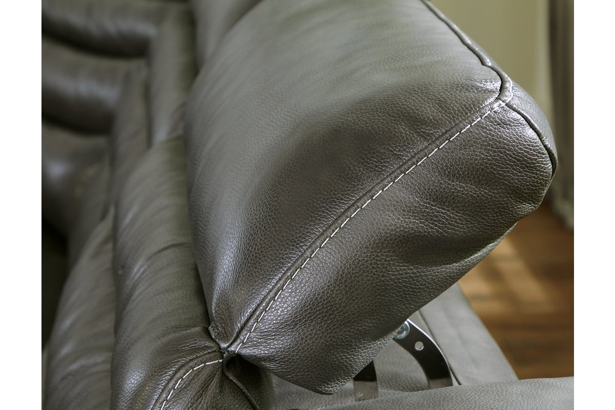 Center Line Dark Gray 7-Piece Power Reclining Sectional from Ashley - Luna Furniture