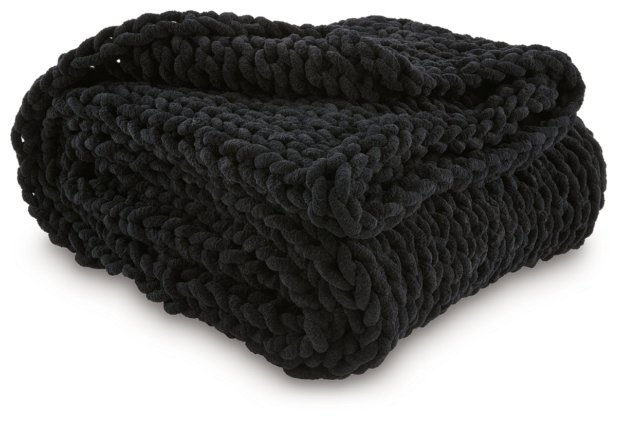 Chaddon Black Throw from Ashley - Luna Furniture