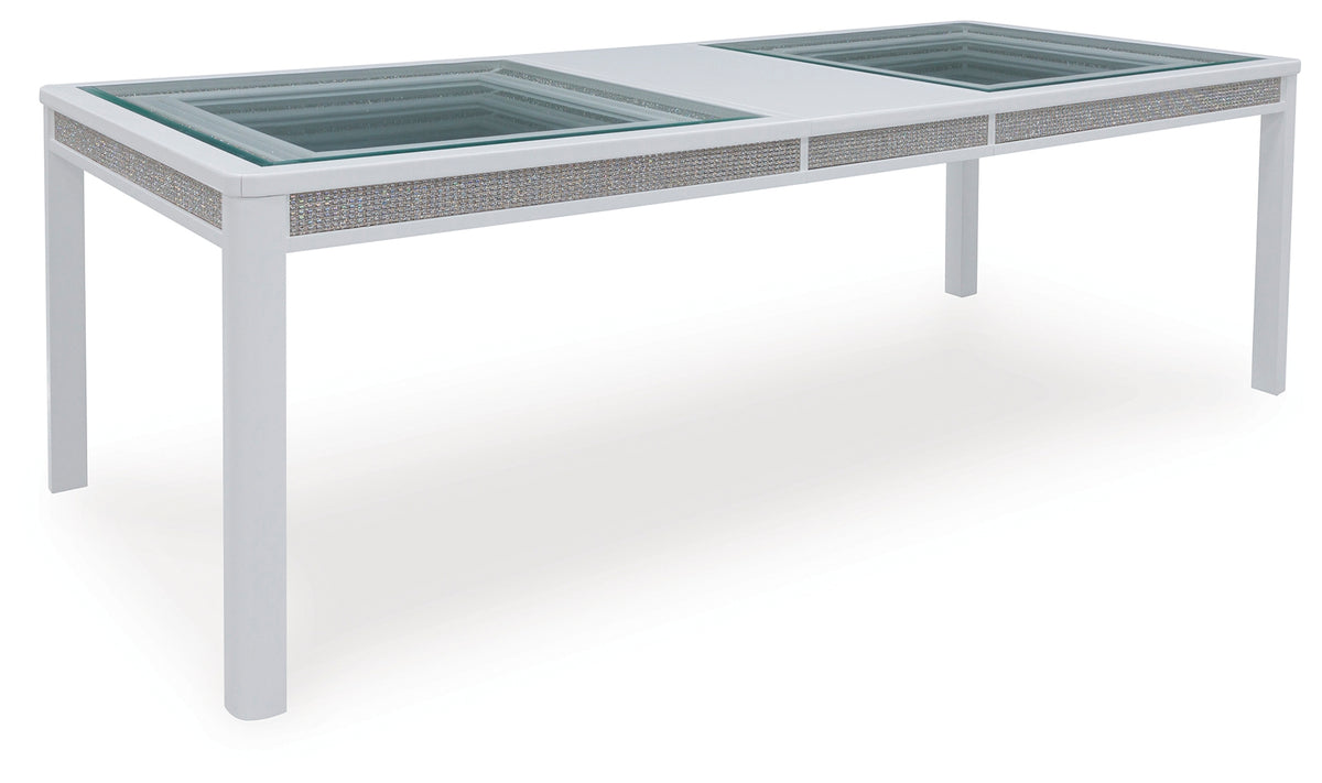 Chalanna White Dining Extension Table from Ashley - Luna Furniture
