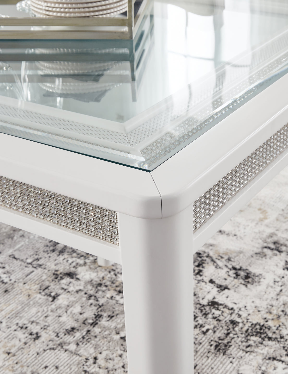 Chalanna White Dining Extension Table from Ashley - Luna Furniture