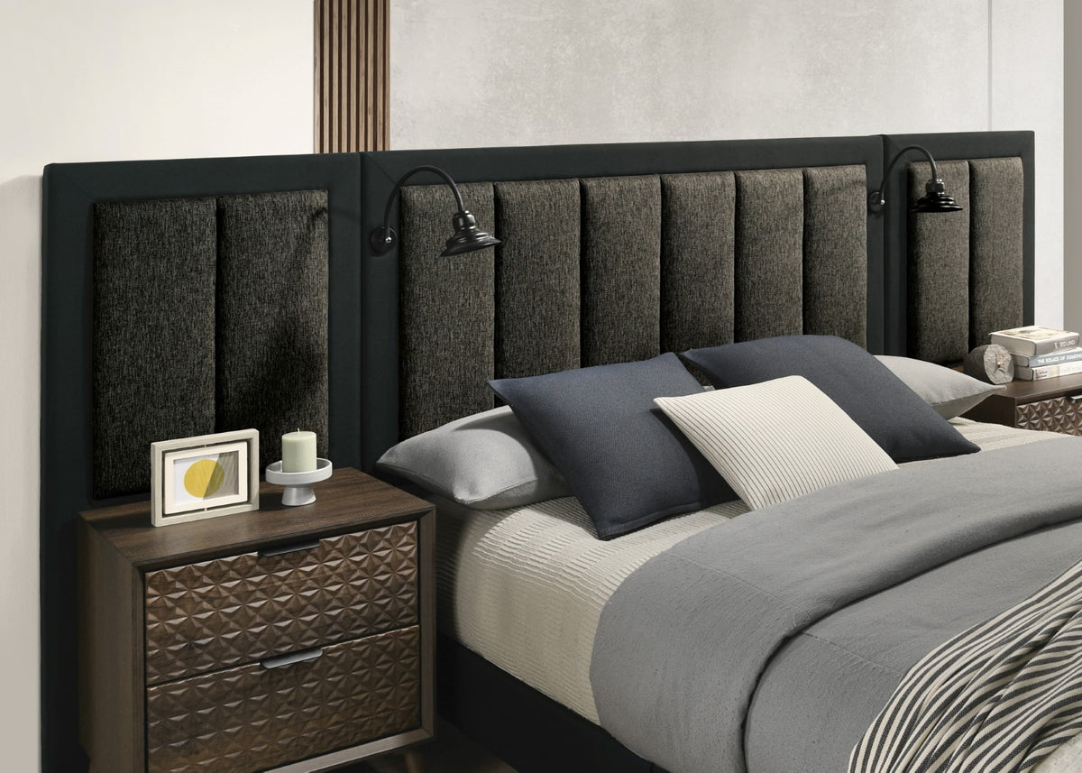 Chalfont Dark Brown Queen Panel Bed from Furniture of America - Luna Furniture