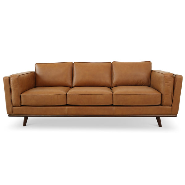 Chase Tan Genuine Leather Sofa