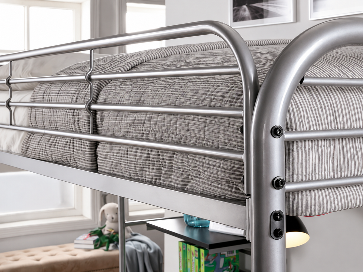 Opal Silver Twin Loft Bed from Furniture of America - Luna Furniture