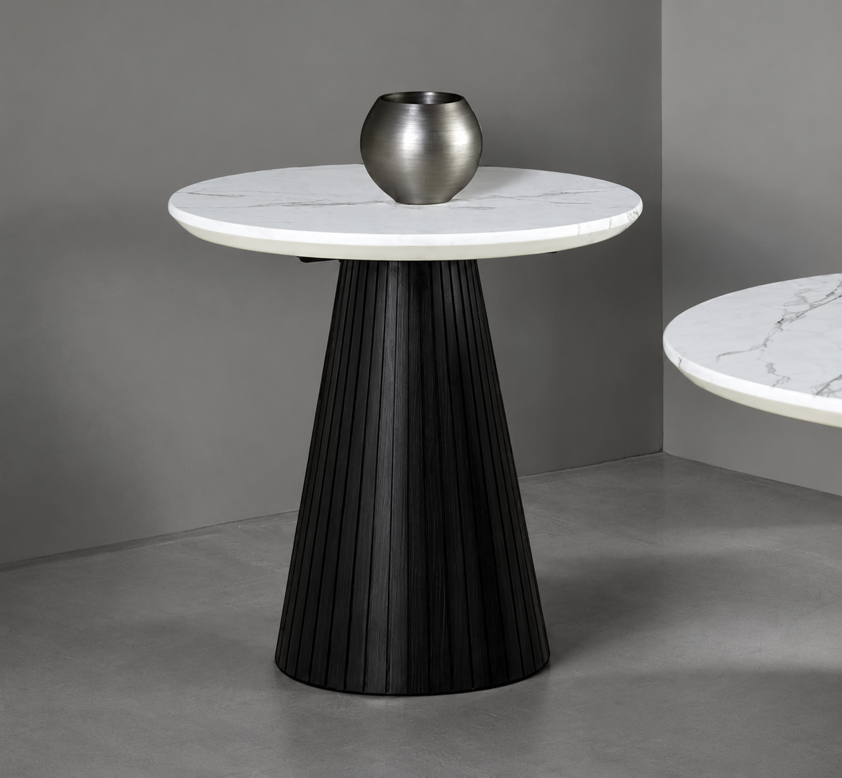 Sindal Black Round End Table from Furniture of America - Luna Furniture