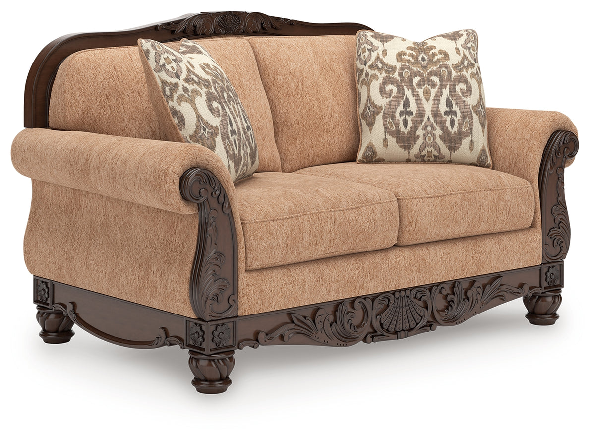 Chelsworth Golden Loveseat from Ashley Furniture - Luna Furniture