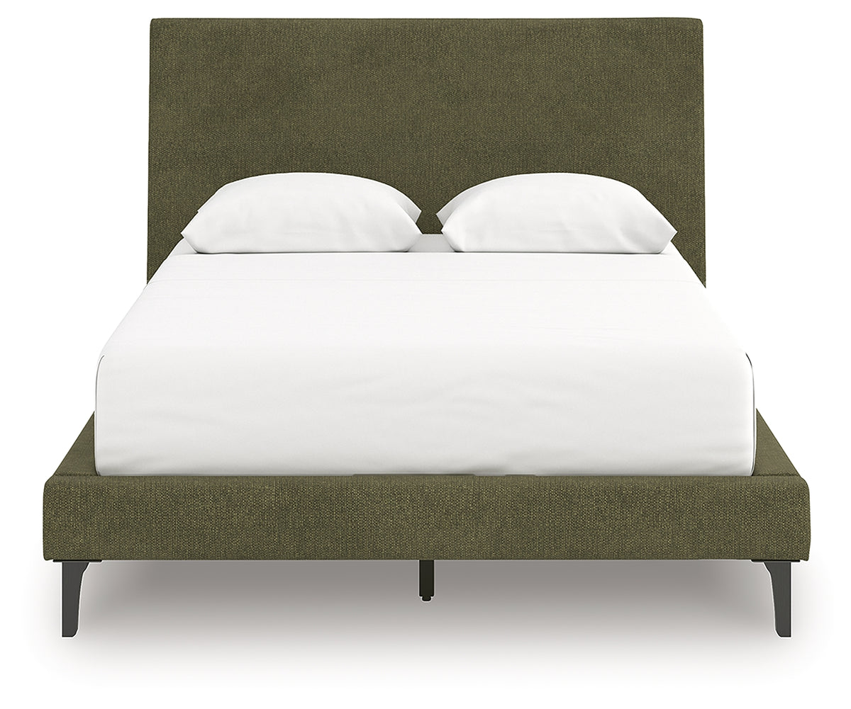 Chirason Sage Green Full Upholstered Bed with Roll Slats from Ashley Furniture - Luna Furniture