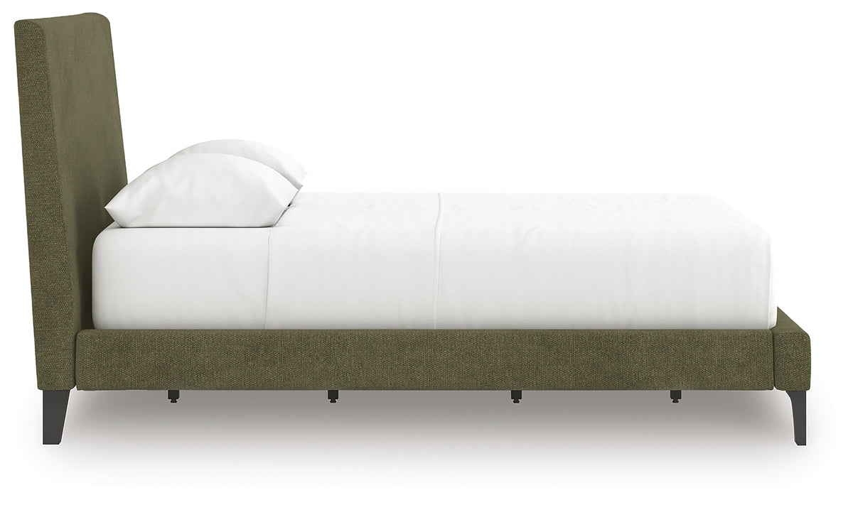 Chirason Sage Green Full Upholstered Bed with Roll Slats from Ashley Furniture - Luna Furniture