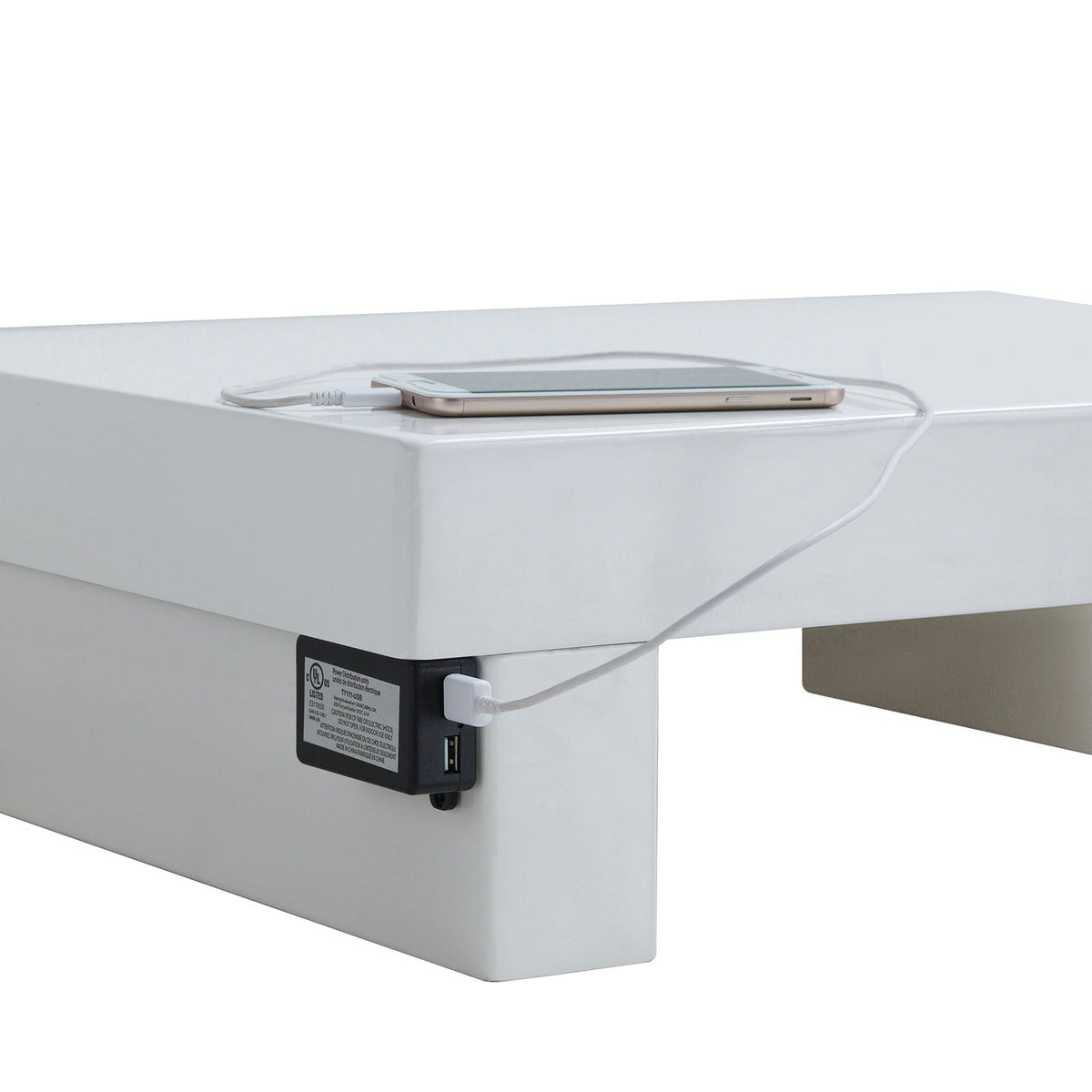 Christie White Glossy Contemporary Bedroom Set from Furniture of America - Luna Furniture