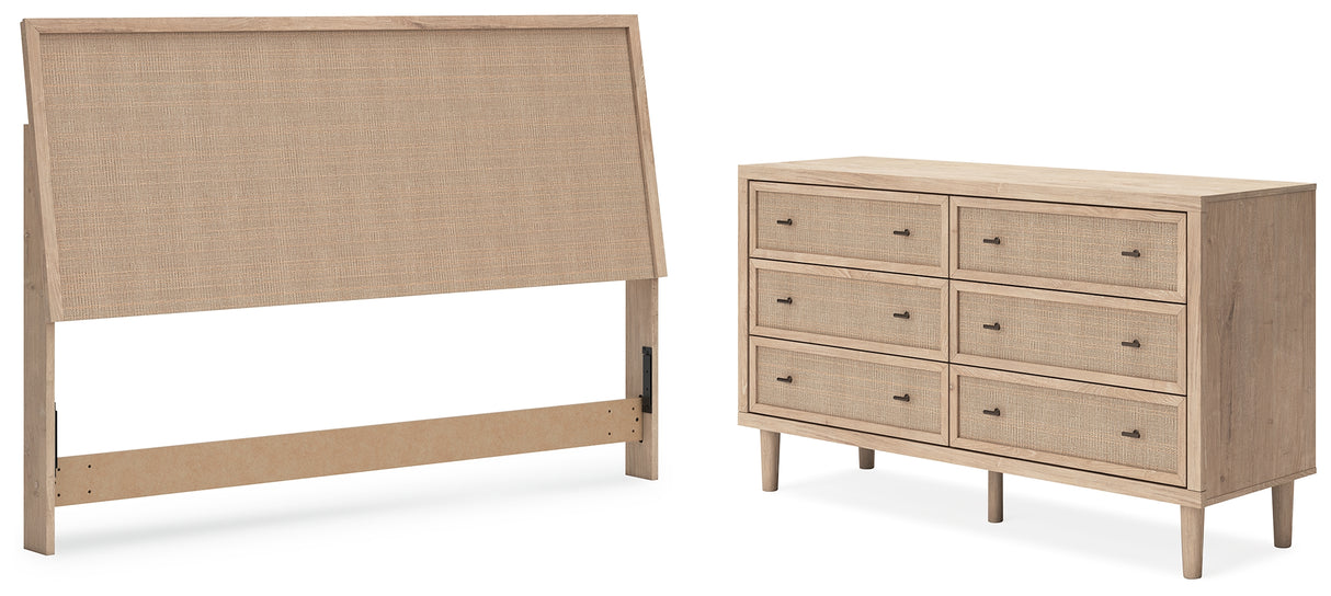 Cielden King Panel Headboard with Dresser in Two-tone from Ashley - Luna Furniture