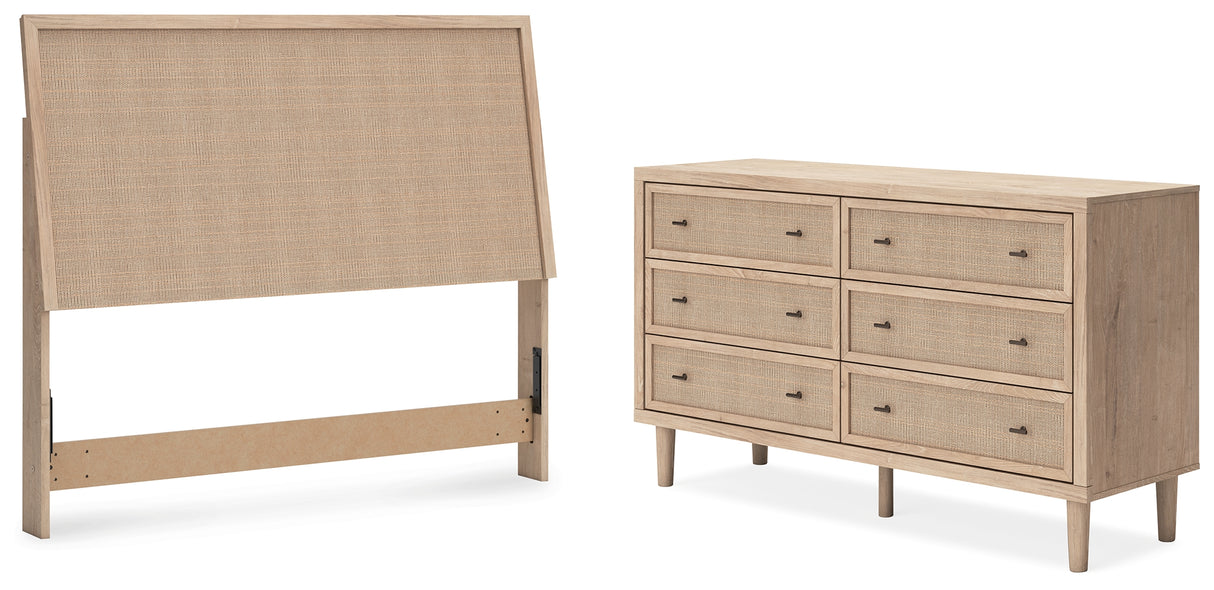 Cielden Queen Panel Headboard with Dresser in Two-tone from Ashley - Luna Furniture