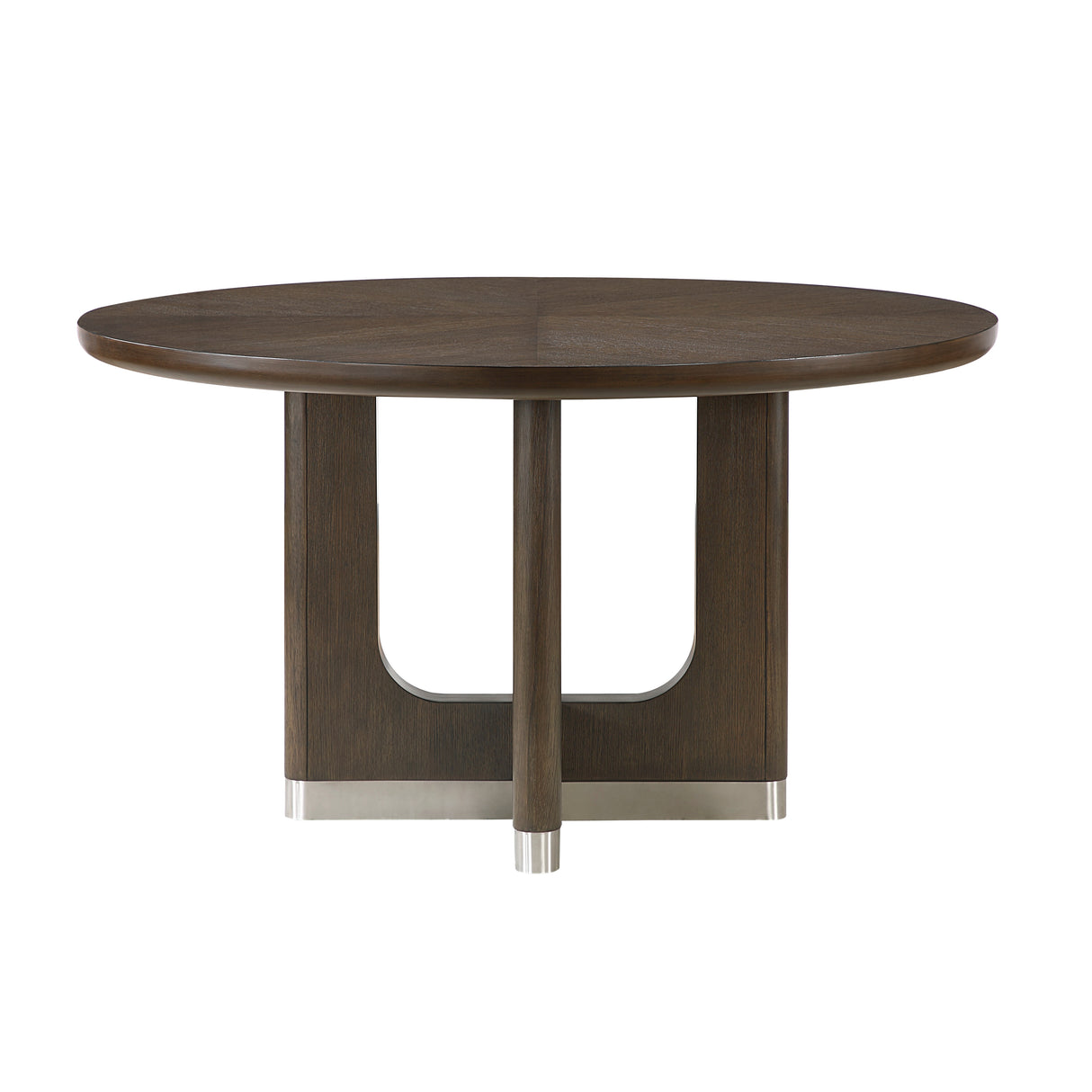 Clara Brown/Beige 5-Piece 54" Round Dining Room Set from Homelegance - Luna Furniture
