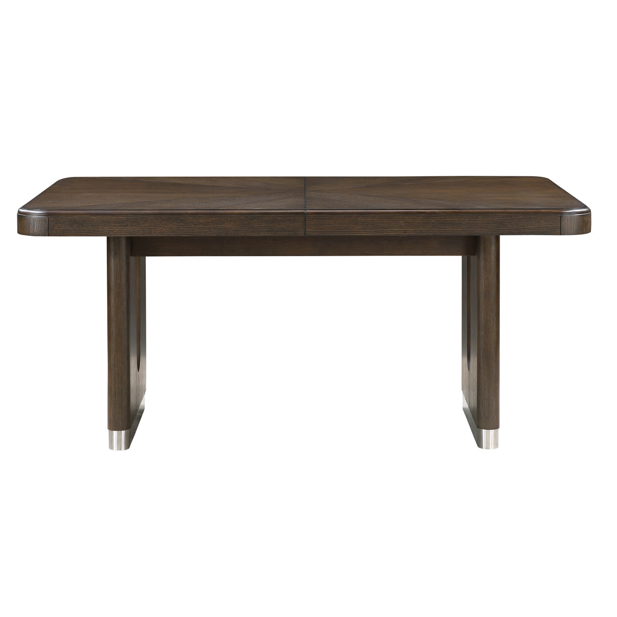 Clara Brown/Beige 5-Piece 85" Rectangular Dining Room Set from Homelegance - Luna Furniture